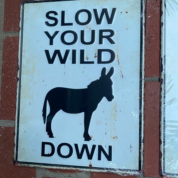 Humorous Donkey Metal Sign - Picture 2 of 2
